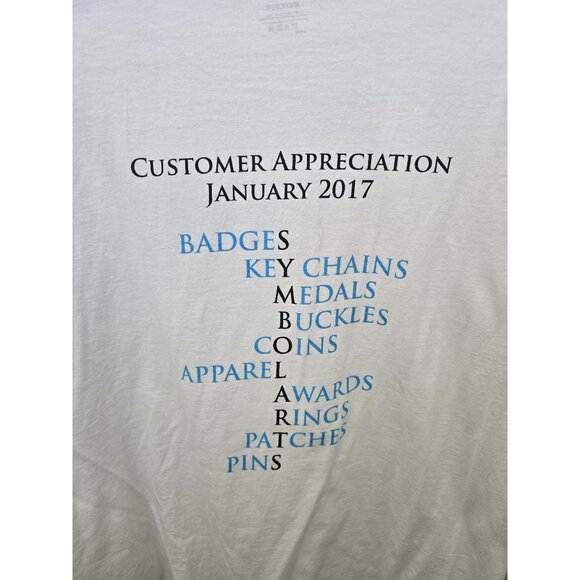 Symbolarts Port & Company Long-Sleeve T-Shirt Customer Appreciation 2017 White X - Picture 2 of 4